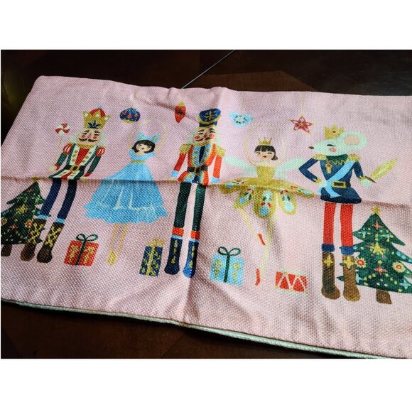 Pink Nutcracker Pillow Cover Decorative Case Accent Xmas Holiday Christmas Decor - Picture 3 of 10